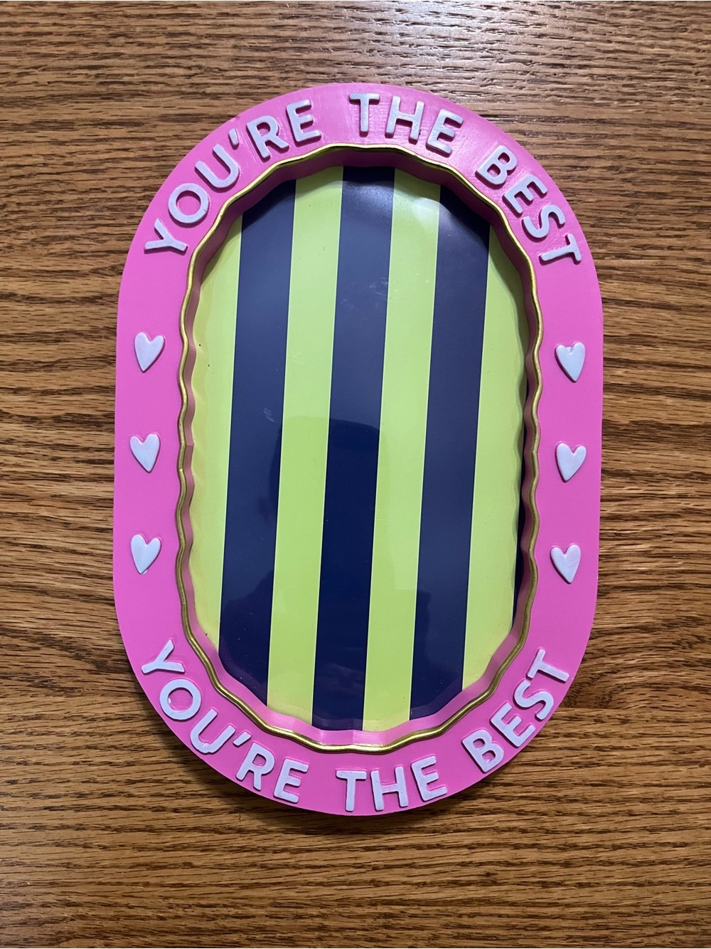 Pink "You're The Best" Oval Decorative Picture Frame